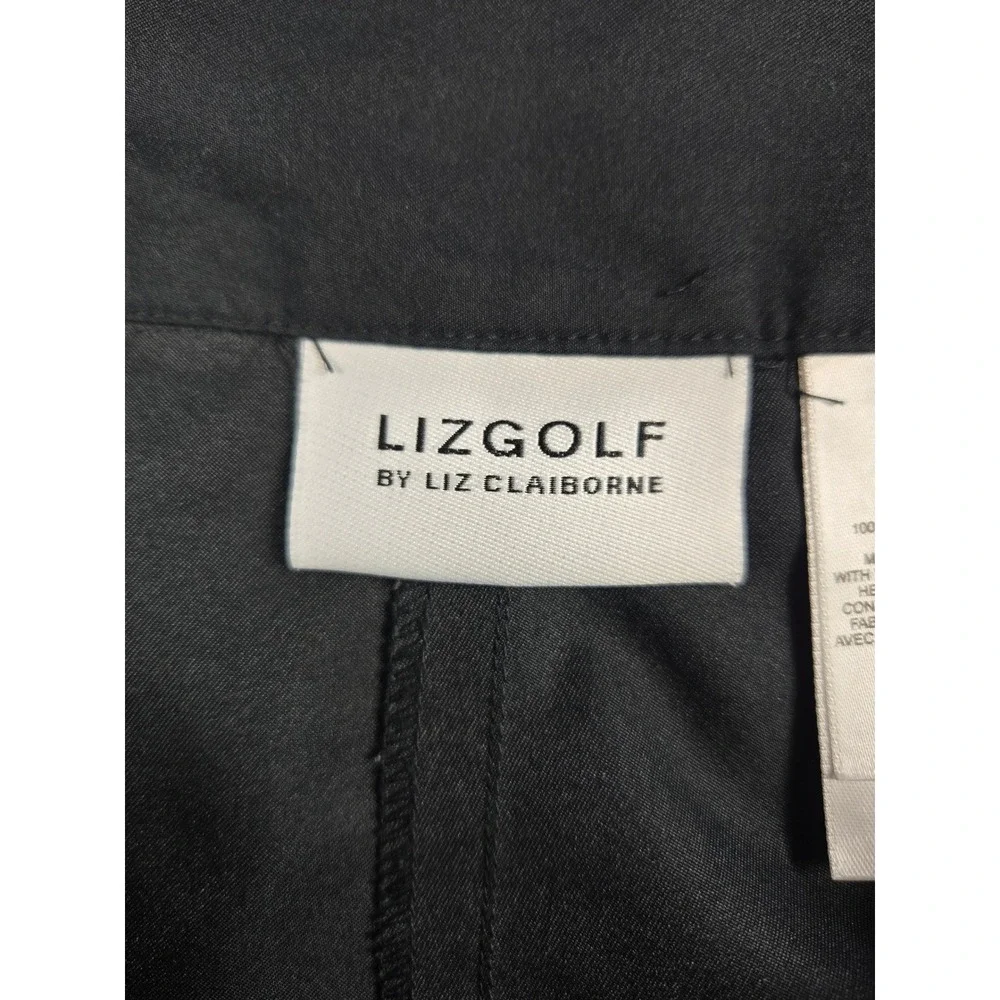 LizGolf Liz Claiborne Womens Black Wrap Front Golf Skort Size 14 RN‎ 52002